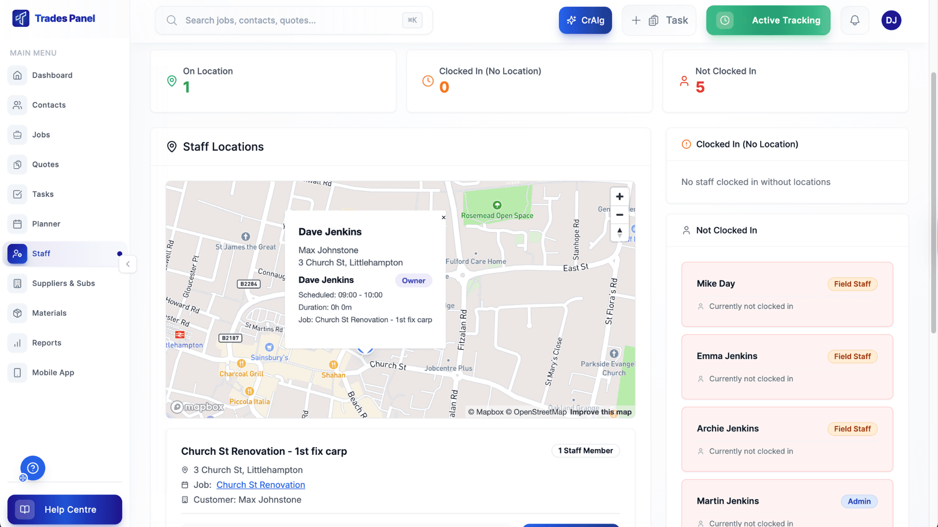 Time Tracking Dashboard