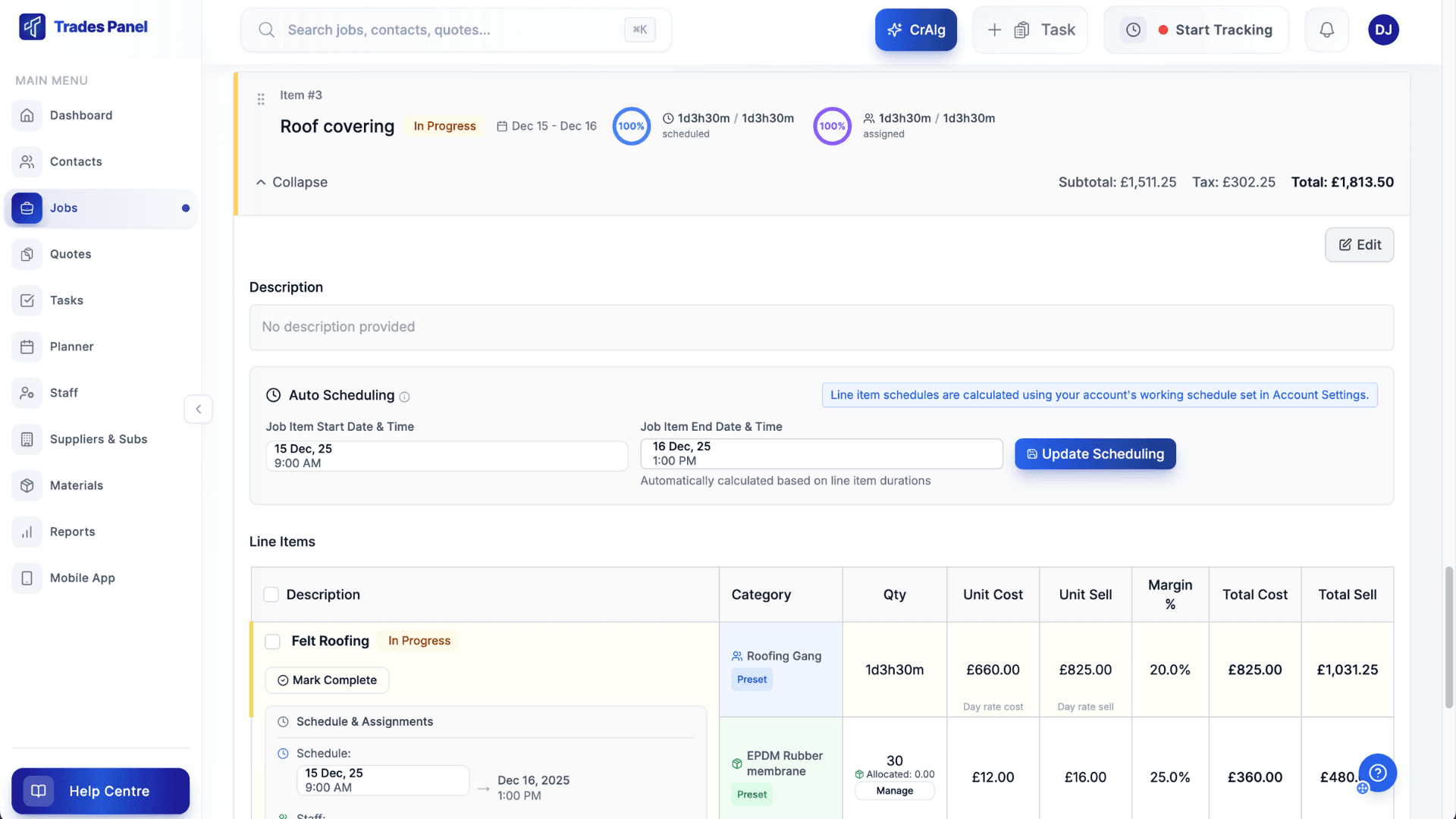 Project Management Dashboard