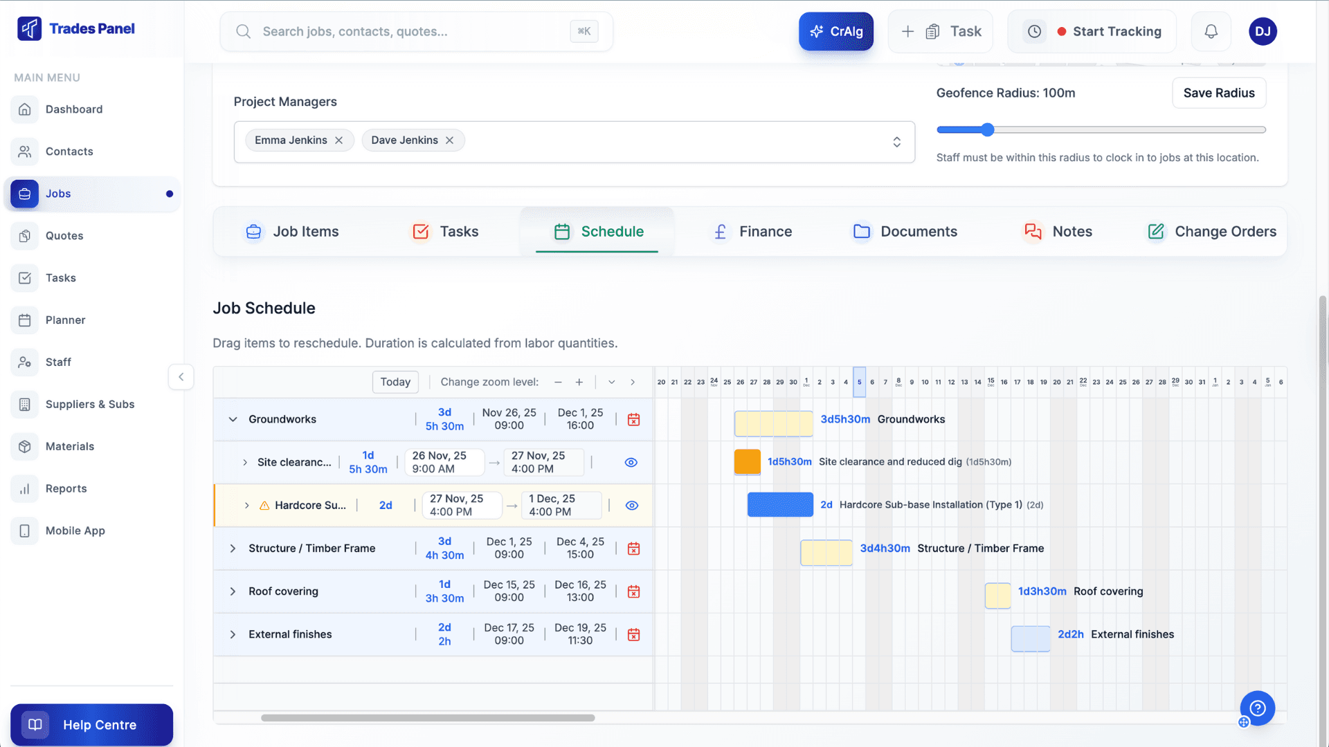 Trades Panel scheduling software for HVAC service teams